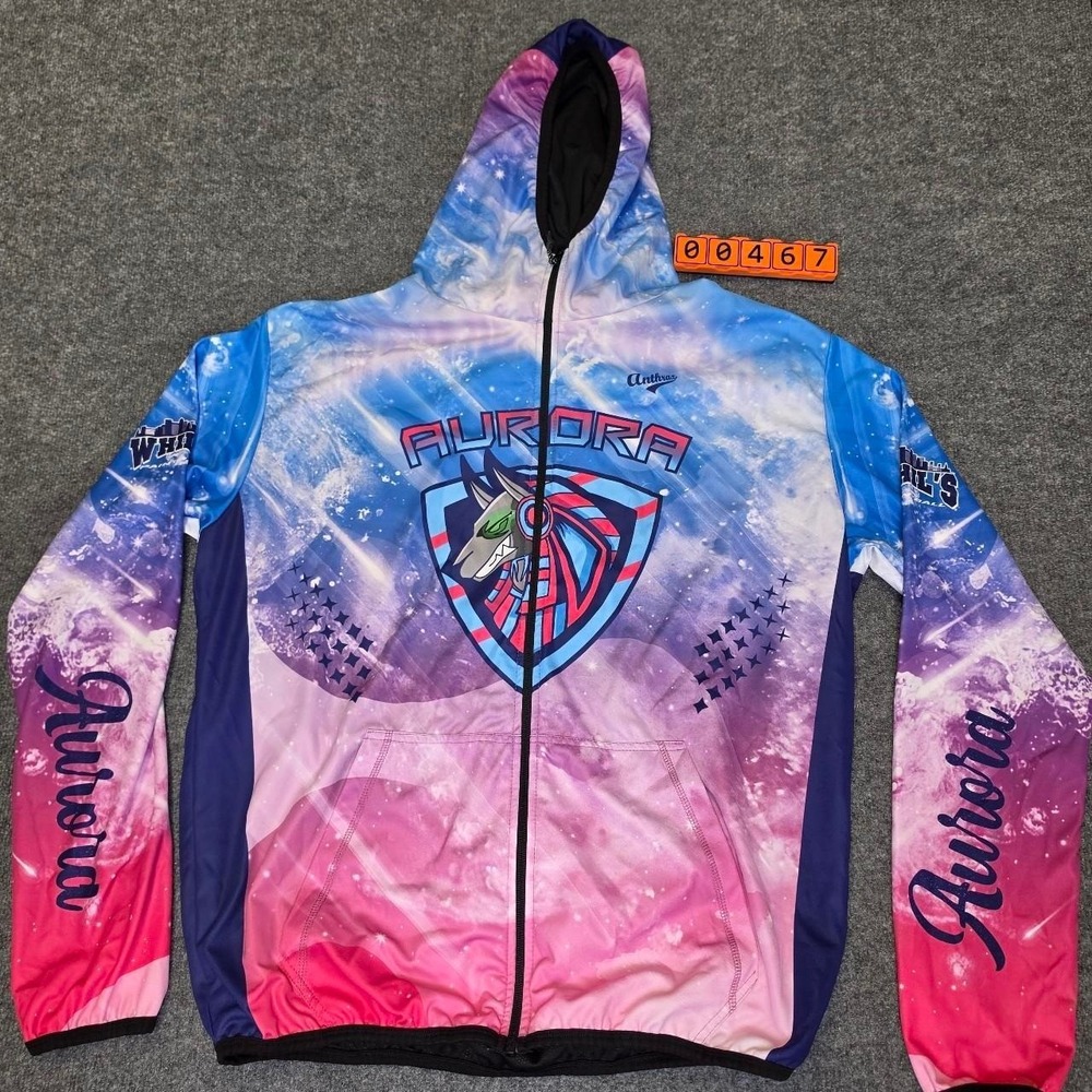 Anthrax Aurora paintball zip up hoodie size Large